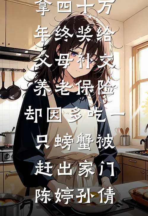 拿四十万年终奖给父母补交养老保险，却因多吃一只螃蟹被赶出家门(陈婷孙倩)热门小说完结_最新热门小说拿四十万年终奖给父母补交养老保险，却因多吃一只螃蟹被赶出家门(陈婷孙倩)